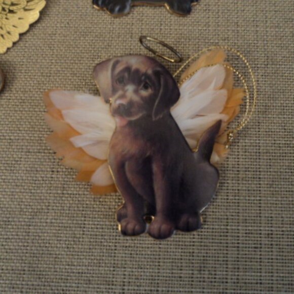 porcelain angel puppy ornaments~ lot of 3 - Picture 2 of 7